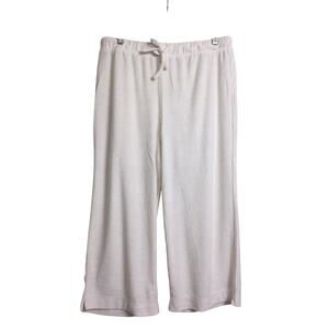 NWT Andie Crop Pant Coconut (White) Drawstring Elastic Waist Lounge M